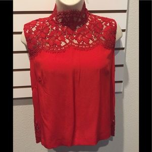 Sandro lace and silk top- Size 2 (medium)